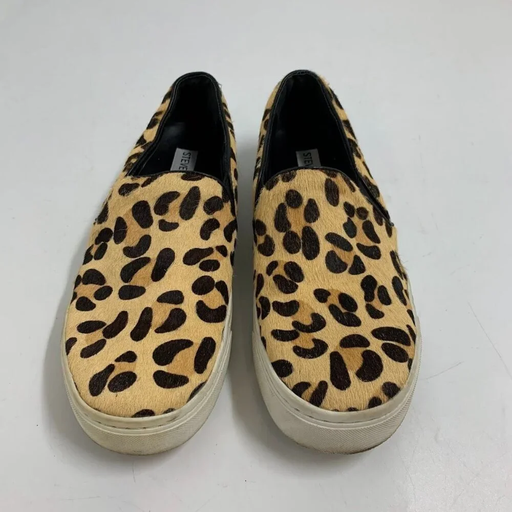 Steve Madden Womens Ecentrcl Brown Slip On Casual Shoes Sneakers Size 7‎